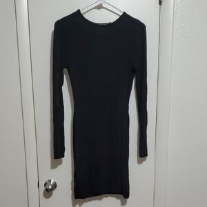 PrettyLittleThing Classic Black Long Sleeve Dress